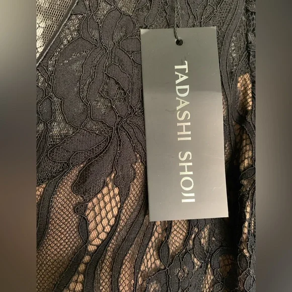 Beautiful Sexy Party Dress with Slit. Lace bodice & sleeves.Never Worn - Picture 6 of 12